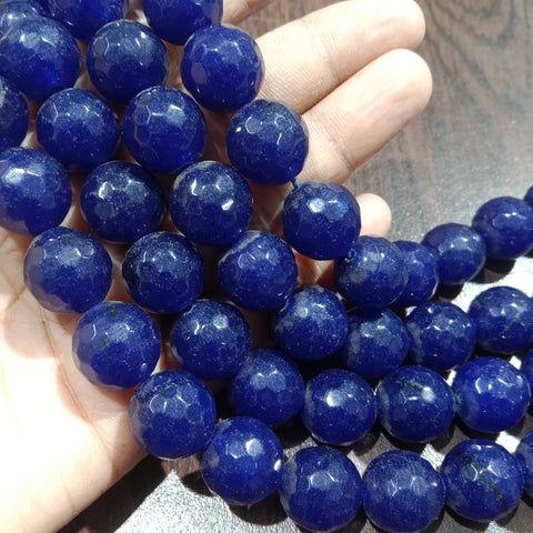 Agate Beads 14 mm  Dark Blue