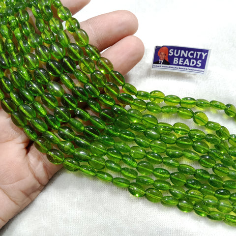 8mm Oval Glass Beads