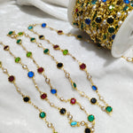 Multi Shine Beads Pearl Gunthan beaded chain 1 MTR