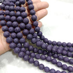 Lava beads Dark Blue colour 8mm size 1 string