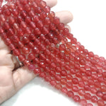 Ruby Facited Round 6mm Agate Beads 60 Beads