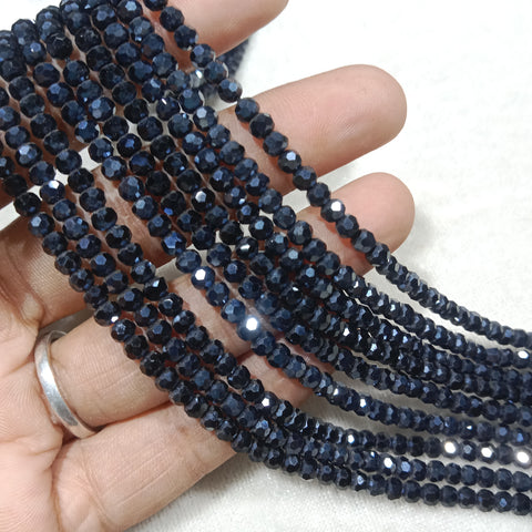 3mm Mettalic Black Crystal Beads 1400 Pcs