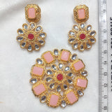High quality kundan pendant set with earings