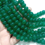 Green Pumpkin Beads 35 Beads