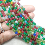 Multi colour 4mm Agate Beads 1 string