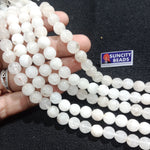 8mm Agate Beads Transperent Whitish Cream Colour 45pcs