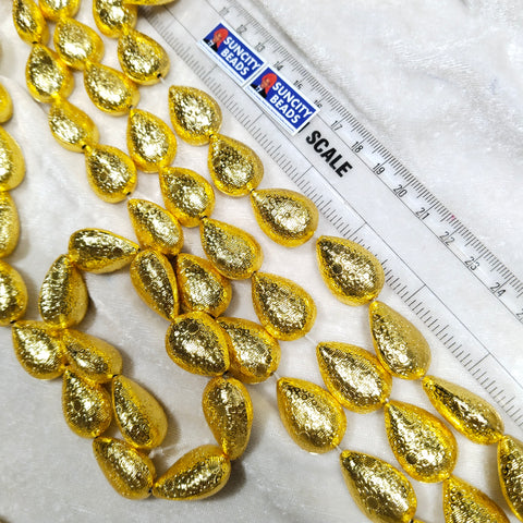 High Quality Brushed Brass Gold Beads 15 Pcs Approx