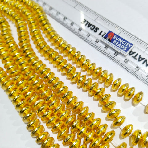 High Quality Brushed Brass Gold Beads 45 Pcs Approx