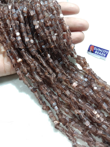 High Quality  Fancy Monalisa Uncut Shape Beads 1 String Light Brown Colour