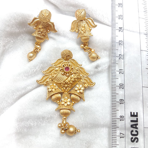 High quality rajwadi pendant set with earings