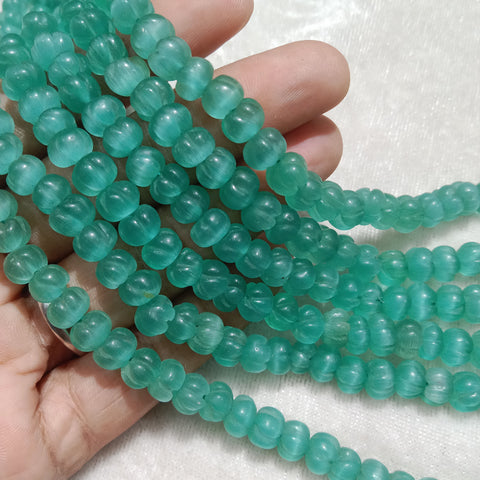 Light Green Monalisa Pumpkin Beads 50 Beads Approx