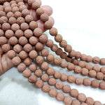 Lava beads cream colour 8mm size 1 string