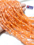 High Quality  Fancy Monalisa Uncut Shape Beads 1 String Dark Orange Colour