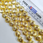 High Quality Brushed Brass Gold Beads 22 Pcs Approx