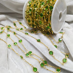 Green Shine Beads Gunthan beaded chain 1 MTR