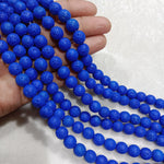 Lava beads blue colour 8mm size 1 string