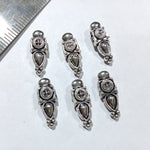 Silver Kolhapuri Oxidize Metal Beads 28 Pcs