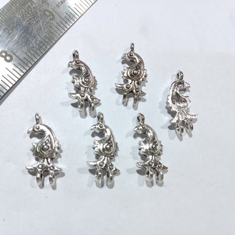 Silver Oxidize Metal Beads 40 Pcs