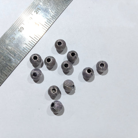 Silver Oxidize Metal Beads 65 Pcs