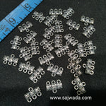 Silver Oxidize Metal 3 Hole Divider 90 Pcs