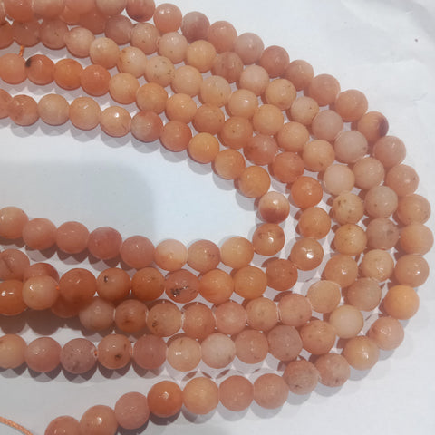 Agate beads 10mm light peach