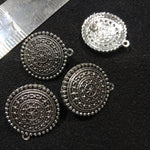 Silver Oxidize Metal Earring Base 10 Pairs