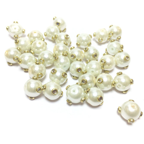 Pearl Kundan Beads 90 Pieces