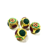 Meenakari Kundan Jadau Beads 4 Pcs
