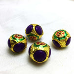 Meenakari Kundan Jadau Beads 4 Pcs