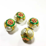 Meenakari Kundan Jadau Beads 4 Pcs