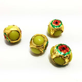 Meenakari Kundan Jadau Beads 4 Pcs