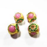 Meenakari Kundan Jadau Beads 4 Pcs