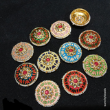 Meenakari kundan brooch 4pcs