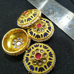 Meenakari kundan brooch 4pcs