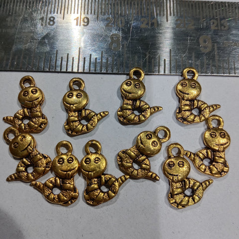 Oxidize Dragon Charm Metal Beads 90 pieces