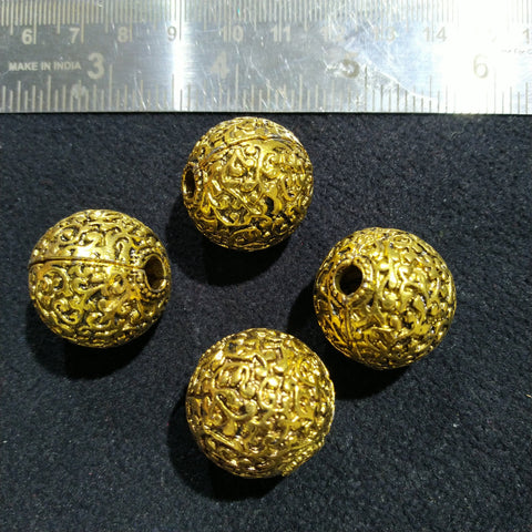 Oxidize Metal Beads 6 Pieces