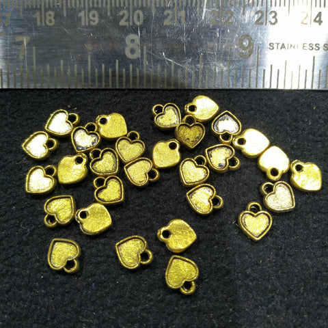 Oxidize Metal Heart Charm Beads 280 Pieces
