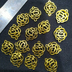 Oxidize Metal Rose Charm Beads 90 Pieces