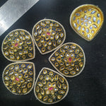 Meenakari Kundan Broach 6 Pieces