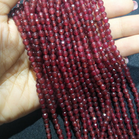 Agate Beads 4mm Ruby