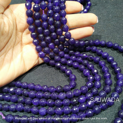 Agate Beads 6mm Dark Purple