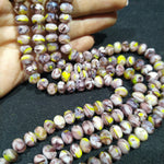 8mm Amethyst Texture Crystal Beads 30 Pcs