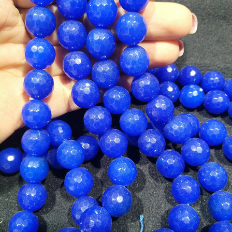 Agate Beads 12mm Blue Opaque