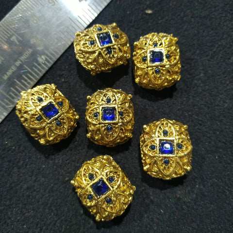 Oxidize Victoria Beads 6 Pcs