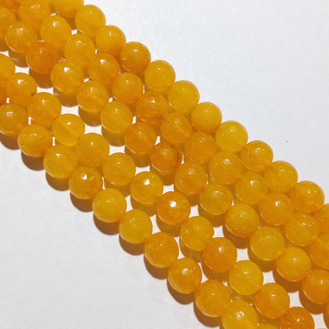 Agate Beads 8mm Yellow Opaque