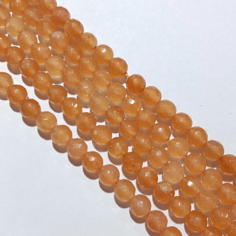Agate Beads 8mm Peach Opaque