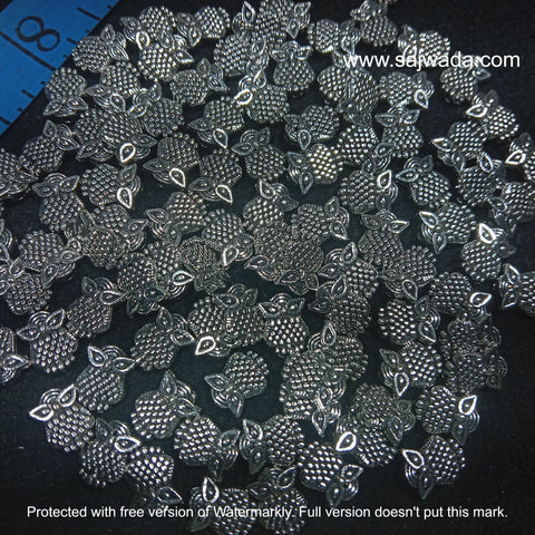 Silver Oxidize Metal Charms Beads 150 Pcs