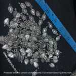 Drop Shape Silver Oxidize Metal Fancy Charms 150 Pcs