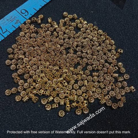 Flower Spacer Golden Oxidize Metal Beads 250 Pcs