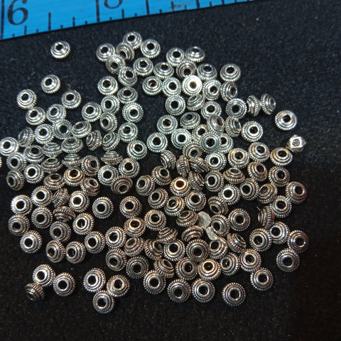 Silver Chakari Oxidize Metal Spacer Beads 650 Pcs